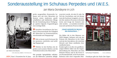 Gießener Zeitung:<br/>Sonderausstellung im Schuhhaus Perpedes und I.W.E.S.