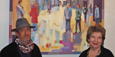 Stimmungsbild der Vernissage am Samstag, dem 1. Dezember 2018 im Schuhhaus  Perpedes, Lich